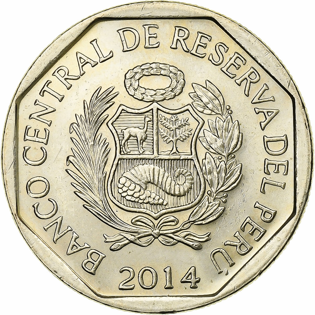 Perú, Nuevo Sol, 2014, Lima, Cobre - níquel - cinc, SC, KM:366