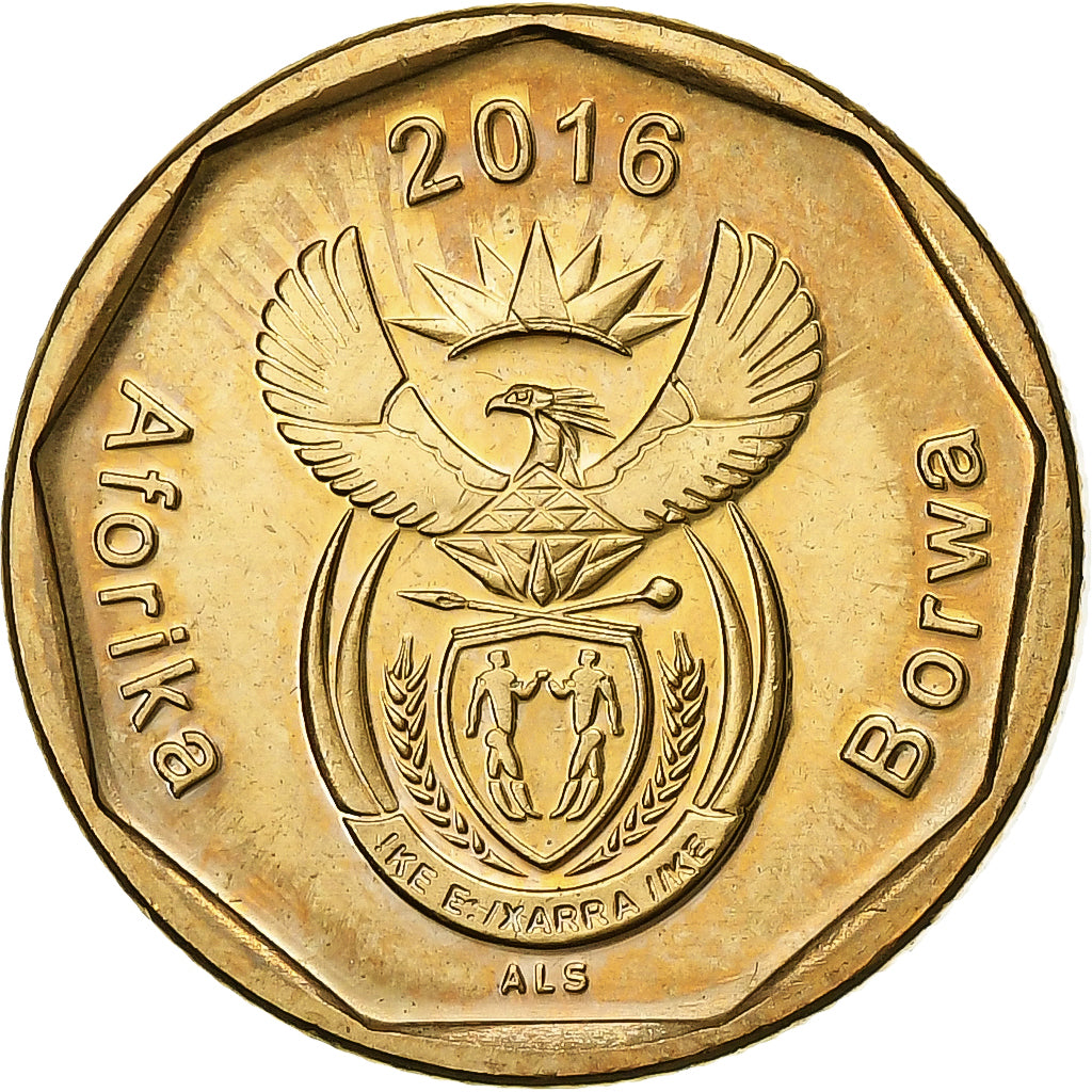 África do Sul, 20 Cents, 2016, Pretoria, Aço Cromado a Bronze, MS(64), KM:442
