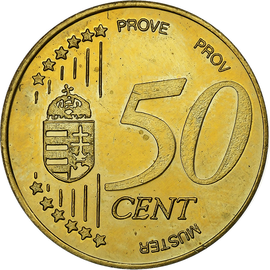 Hungary, 50 Euro Cent, Essai-Trial, Brass, MS(64)