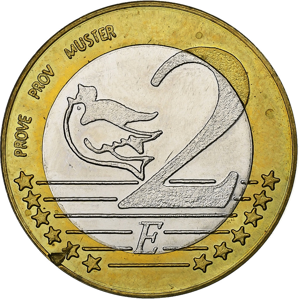 Hungria, medalha, Essai 2 euros, Bimetálico, Proof, MS(64)