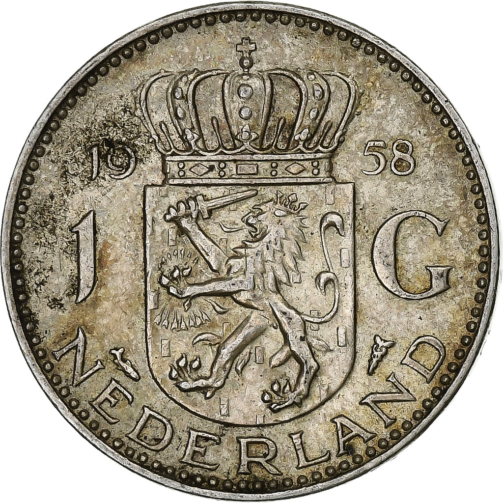 Pays-Bas, Gulden, 1958, Argent, TTB