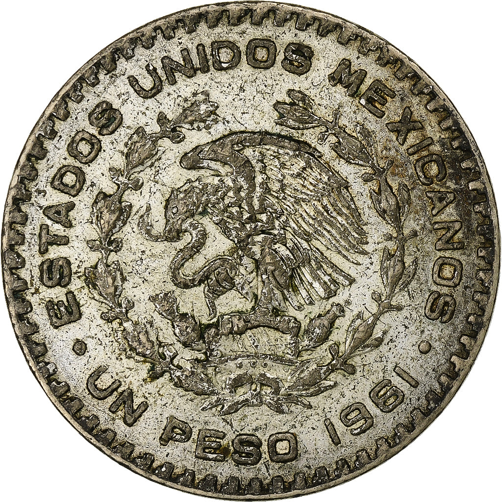 Mexiko, Peso, 1961, Mexico City, Silber, SS, KM:459