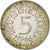 République fédérale allemande, 5 Mark, 1966, Munich, Argent, TTB, KM:112.1