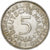 Federale Duitse Republiek, 5 Mark, 1966, Stuttgart, Zilver, ZF+, KM:112.1