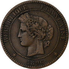 France, 10 Centimes, Cérès, 1896, Paris, Bronze, EF(40-45), Gadoury:265a