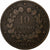 Francia, 10 Centimes, Cérès, 1896, Paris, Bronzo, BB, Gadoury:265a, KM:815.1