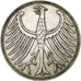 GERMANIA - REPUBBLICA FEDERALE, 5 Mark, 1956, Stuttgart, Argento, BB+, KM:112.1