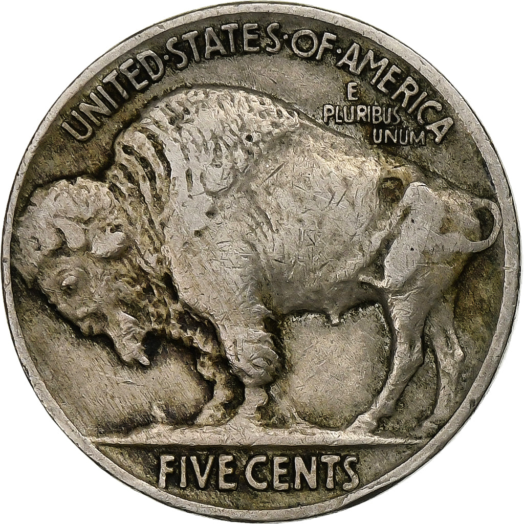Stati Uniti, 5 Cents, Buffalo Nickel, 1927, U.S. Mint, Rame-nichel, BB, KM:134
