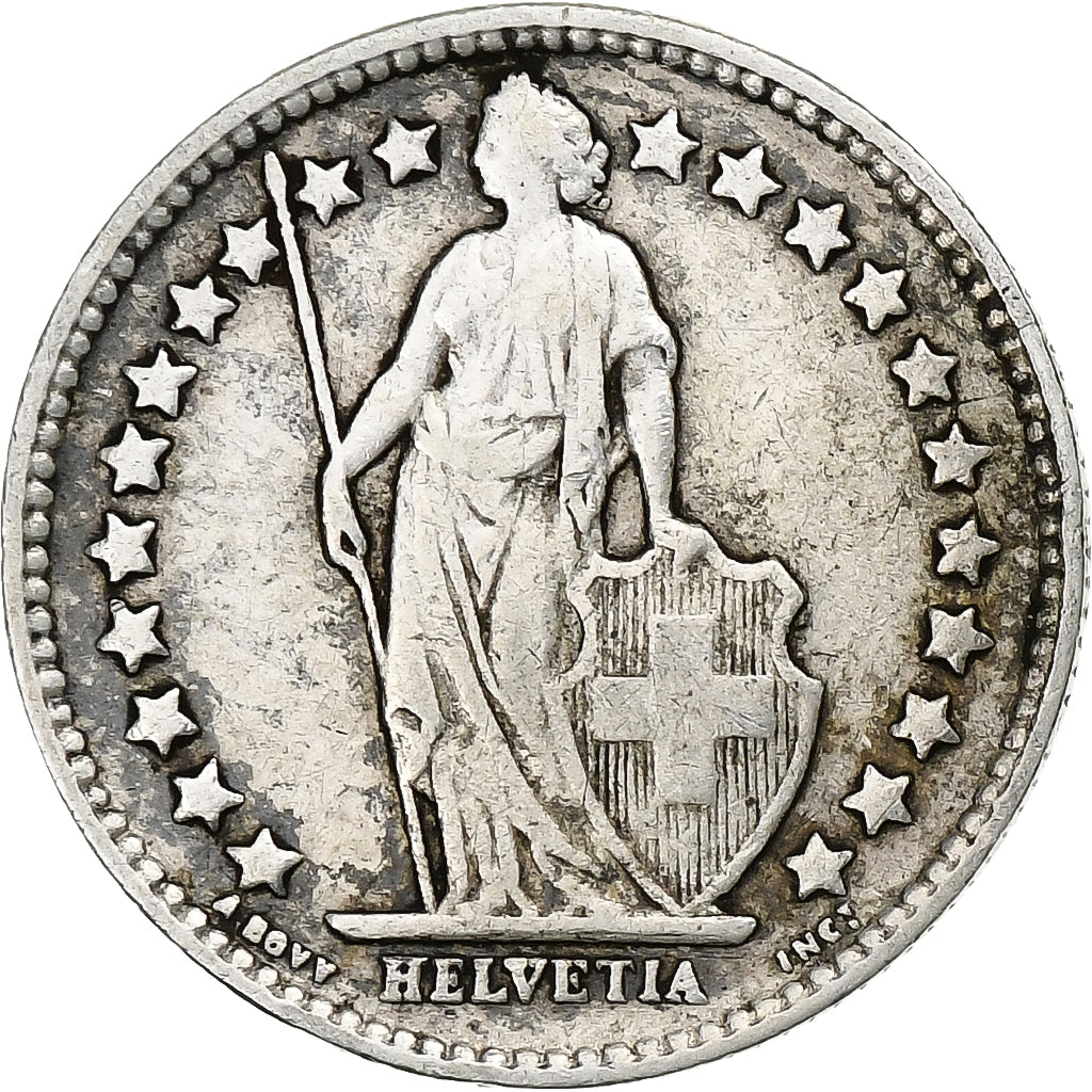 Switzerland, 1/2 Franc, 1906, Bern, Silver, EF(40-45), KM:23