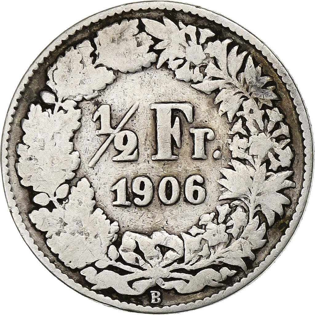 Schweiz, 1/2 Franc, 1906, Bern, Silber, S+, KM:23