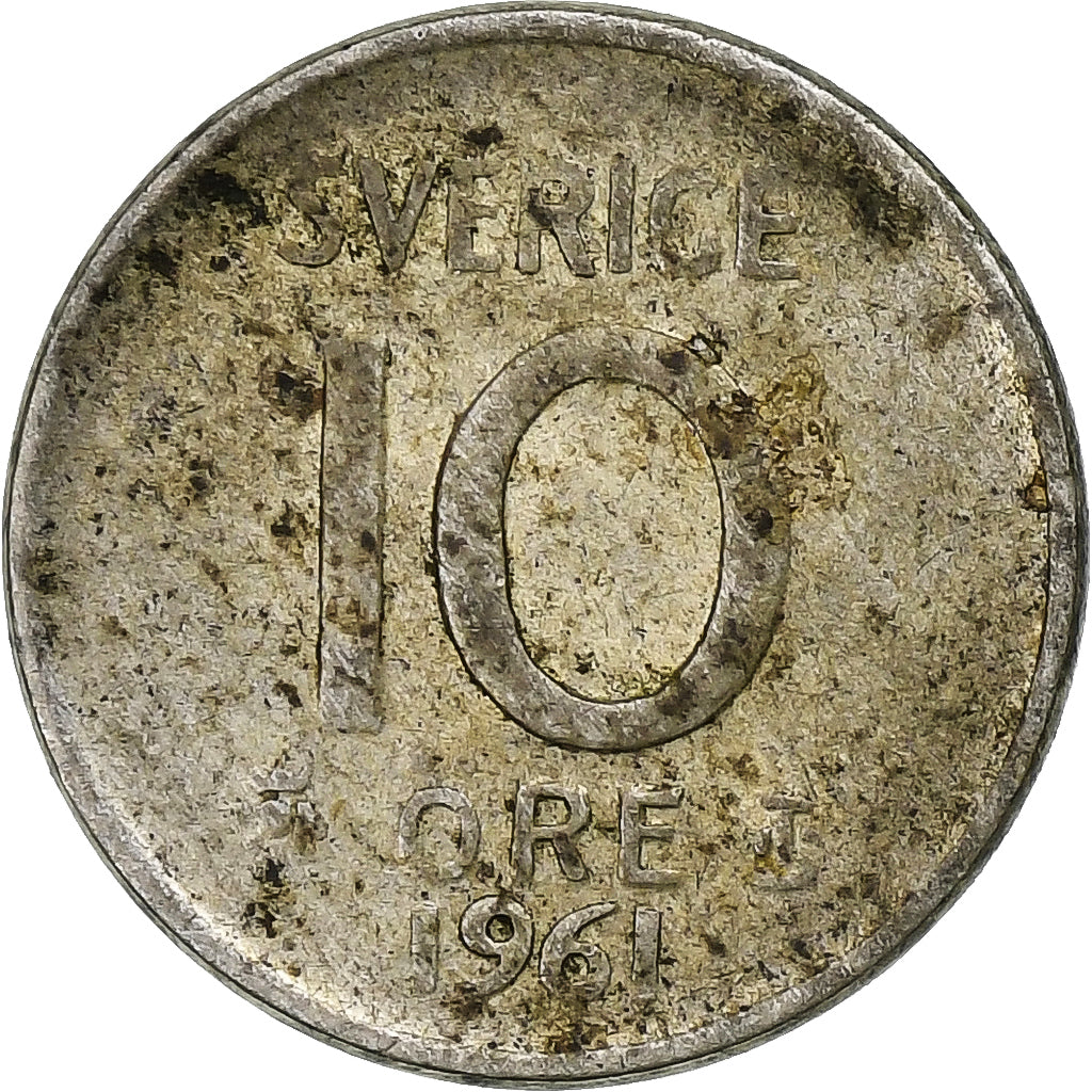 Schweden, 10 Öre, 1961, Silber, S