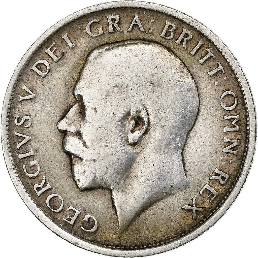 Groot Bretagne, George V, Shilling, 1915, Zilver, ZF+, KM:816
