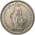 Switzerland, 2 Francs, 1968, Bern, Copper-nickel, AU(55-58), KM:21a.1