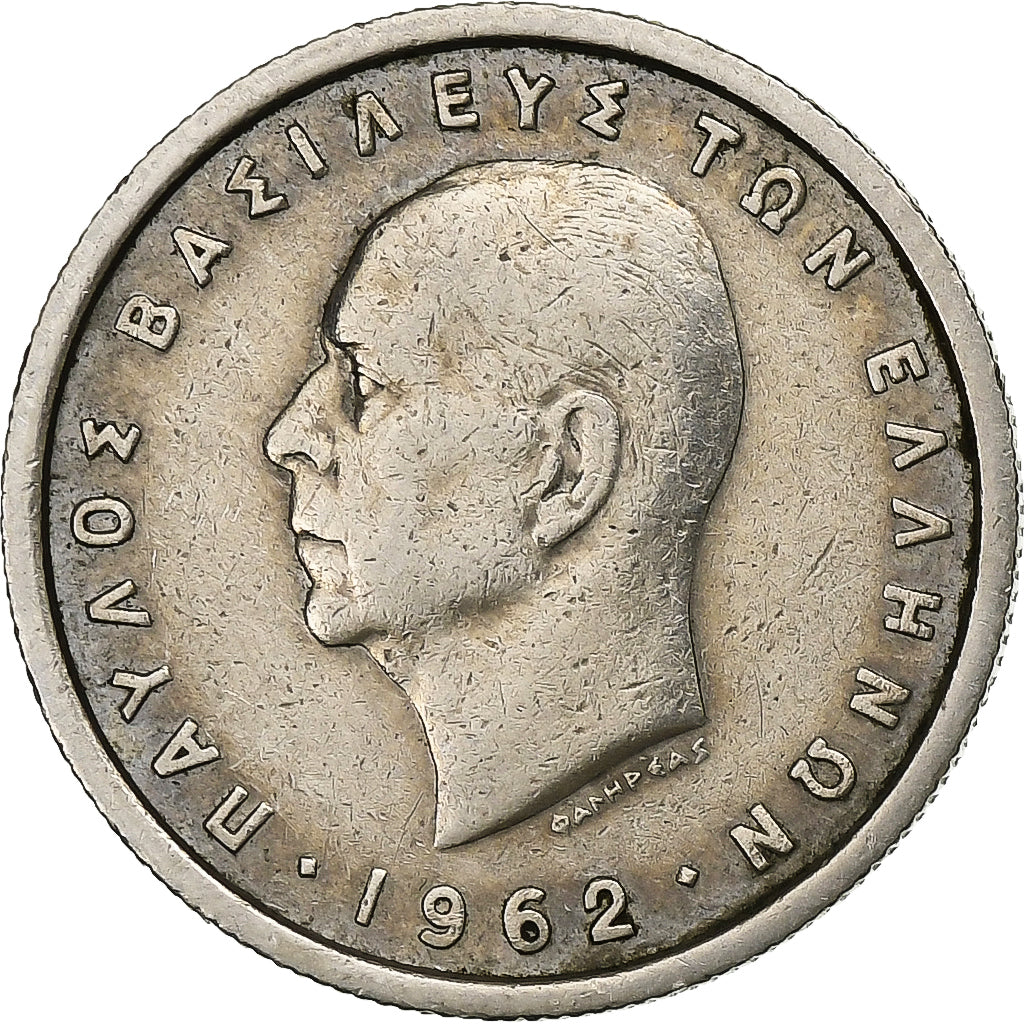 Griekenland, Paul I, Drachma, 1962, Cupro-nikkel, ZF+, KM:81