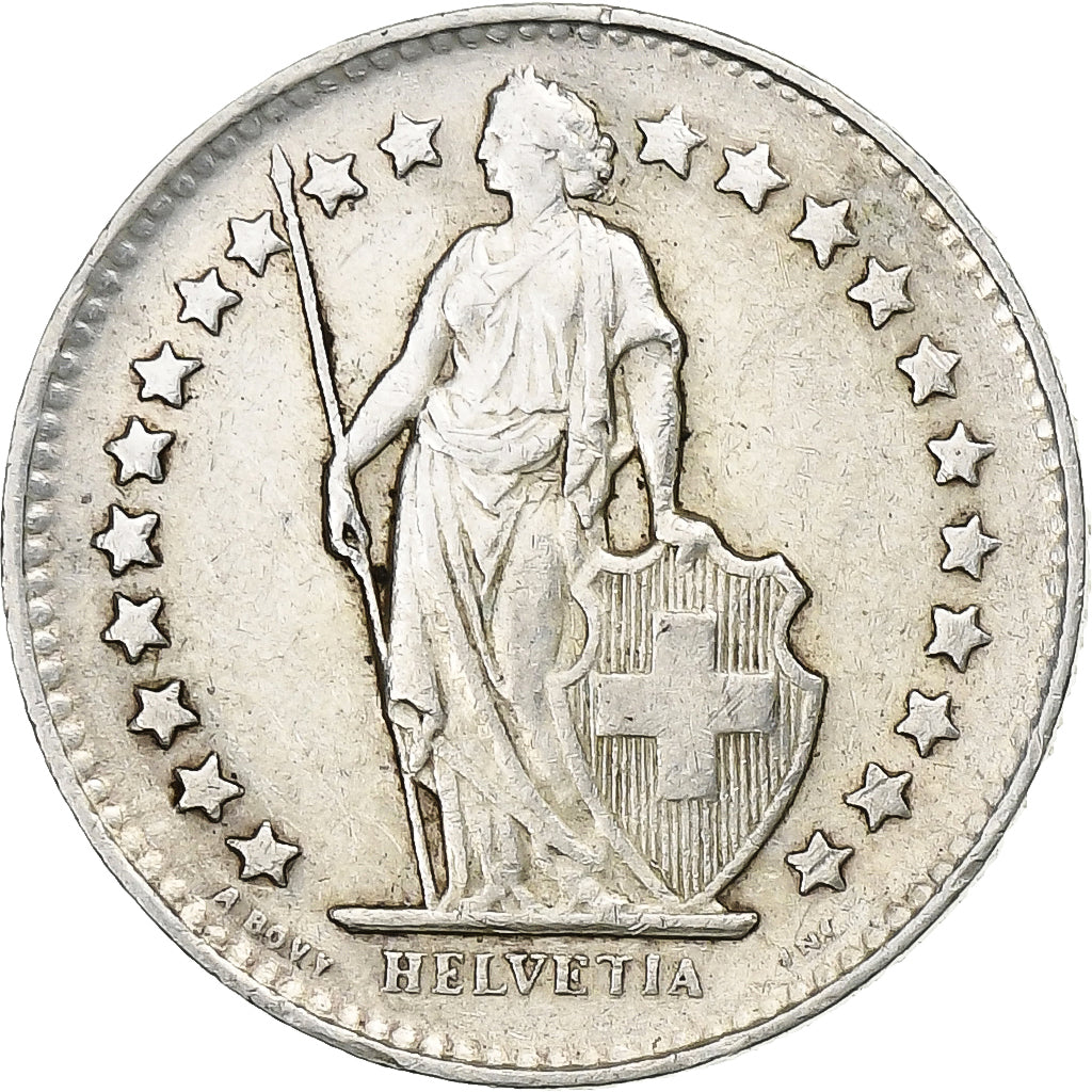 Switzerland, 1/2 Franc, 1948, Bern, Silver, AU(55-58), KM:23