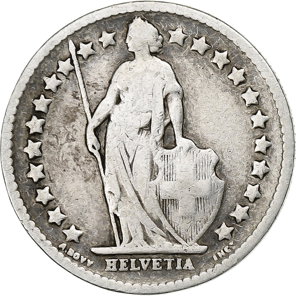 Suiza, 1/2 Franc, 1903, Bern, Plata, MBC, KM:23