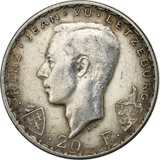 Luxemburg, Charlotte, 20 Francs, 1946, Luxembourg, Silber, VZ, KM:47