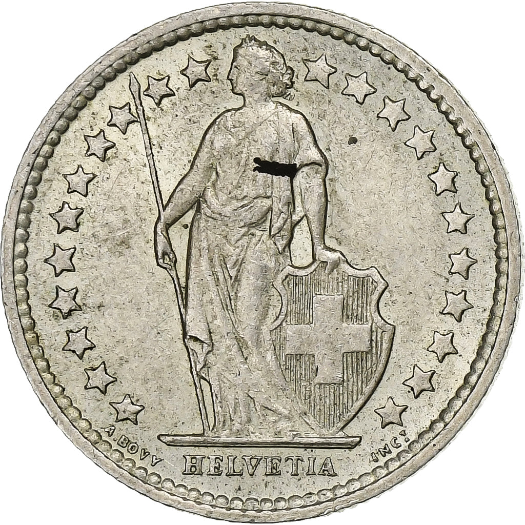 Switzerland, 1/2 Franc, 1957, Bern, Silver, EF(40-45), KM:23