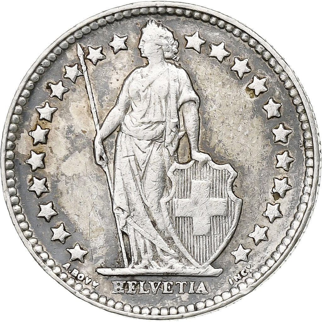 Switzerland, 1/2 Franc, 1952, Bern, Silver, AU(55-58), KM:23