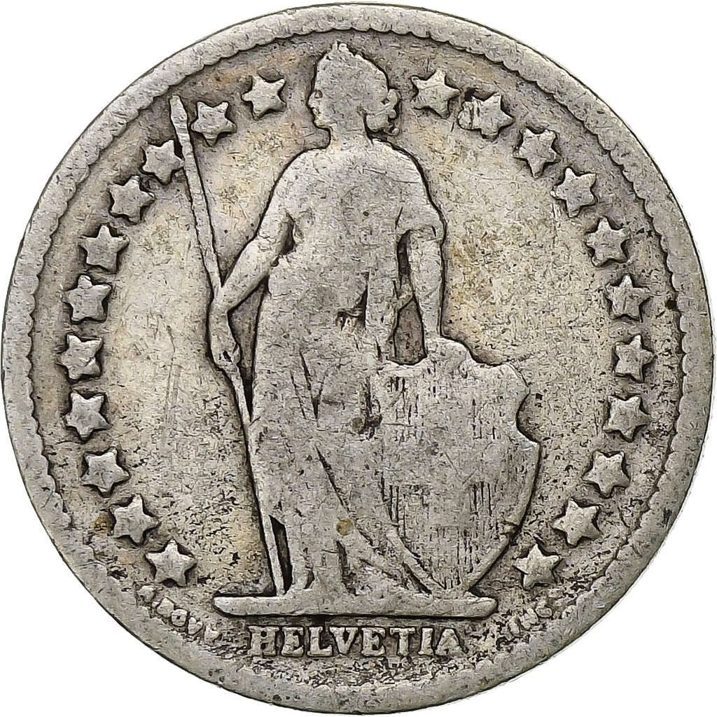 Svizzera, 1/2 Franc, 1903, Bern, Argento, BB+, KM:23