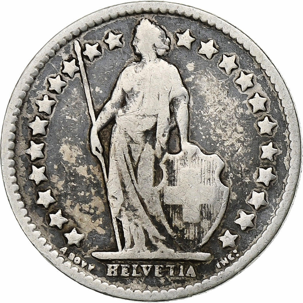 Switzerland, 1/2 Franc, 1906, Bern, Silver, EF(40-45), KM:23