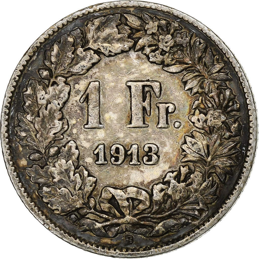 Zwitserland, Franc, 1913, Berne, Zilver, ZF, KM:24