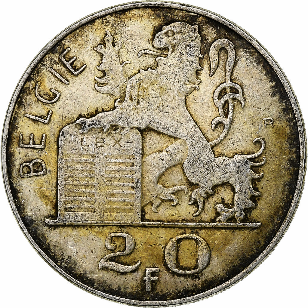 Belgien, 20 Francs, 20 Frank, 1949, Silber, SS+, KM:141.1