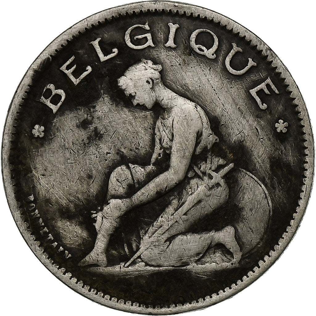 Belgium, Albert I, Franc, 1929, Brussels, Bon pour 1 Franc, Nickel, VF(30-35)