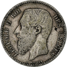 Belgium, Leopold II, Franc, 1886, Silver, EF(40-45), KM:29.1