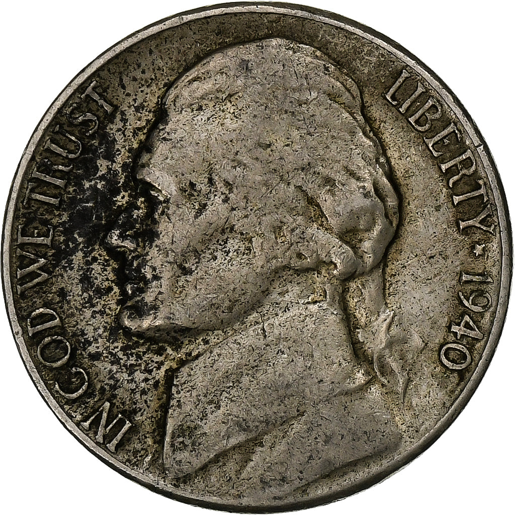 United States, 5 Cents, Jefferson Nickel, 1949, San Francisco, Copper-nickel