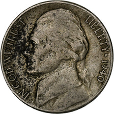 United States, 5 Cents, Jefferson Nickel, 1949, San Francisco, Copper-nickel