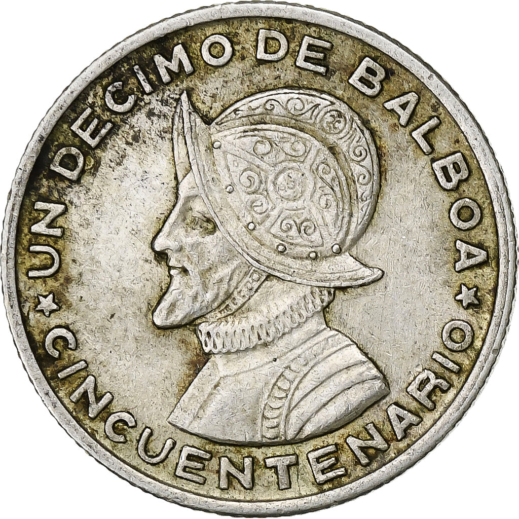 Panama, 1/10 Balboa, 1953, Silver, F(12-15), KM:24