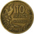Frankrijk, 10 Francs, 1953, Bronze-Aluminium, ZF+