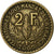 Togo, 2 Francs, 1924, Paris, Aluminium-Brąz, AU(50-53), KM:3