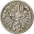 Munten, Tsjecho-Slowakije, 50 Haleru, 1922, ZF, Copper-nickel, KM:2