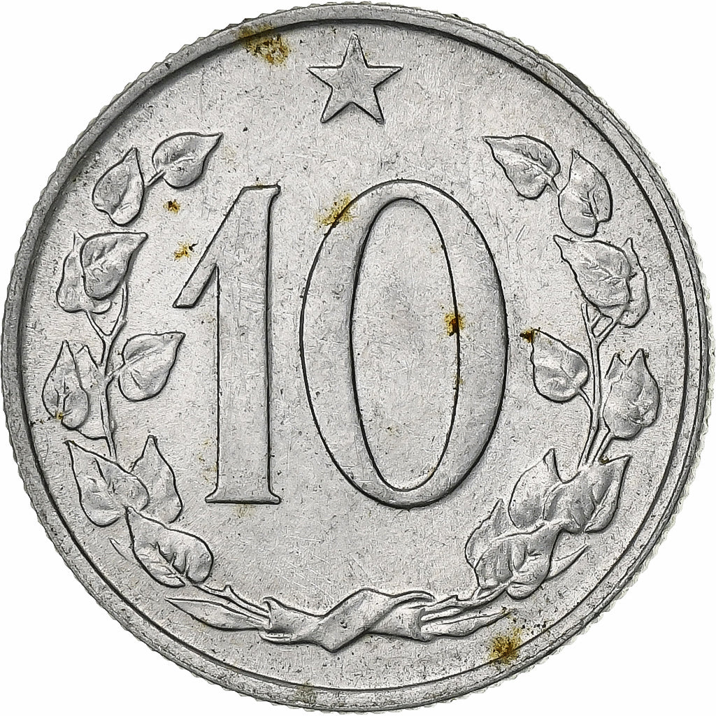 Czechoslovakia, 10 Haleru, 1969, Aluminum, EF(40-45), KM:49.1