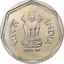 Coin, INDIA-REPUBLIC, Rupee, 1989, EF(40-45), Copper-nickel, KM:79.1