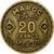 Marruecos, Mohammed V, 20 Francs, 1371, Paris, Aluminio - bronce, MBC+, KM:50