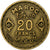 Morocco, Mohammed V, 20 Francs, 1371, Paris, Aluminum-Bronze, AU(50-53), KM:50