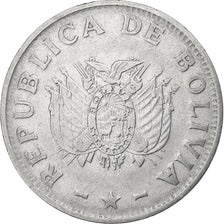 Bolivia, Boliviano, 1987, Stainless Steel, AU(55-58), KM:205