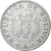 Bolivia, Boliviano, 1987, Stainless Steel, AU(55-58), KM:205
