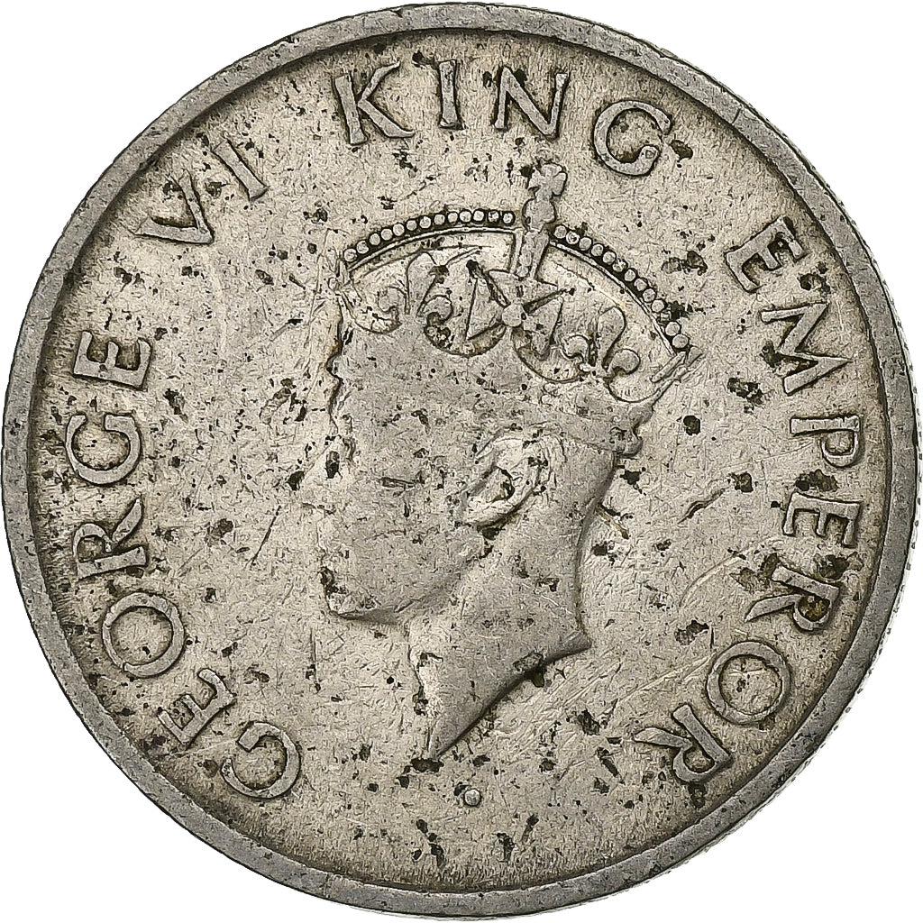INDIAASE REPUBLIEK, 1/2 Rupee, 1947, Mumbai, Cupro-nikkel, ZF+, KM:Pn5