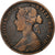 Gran Bretaña, Victoria, 1/2 Penny, 1862, Bronce, MBC, KM:748.2