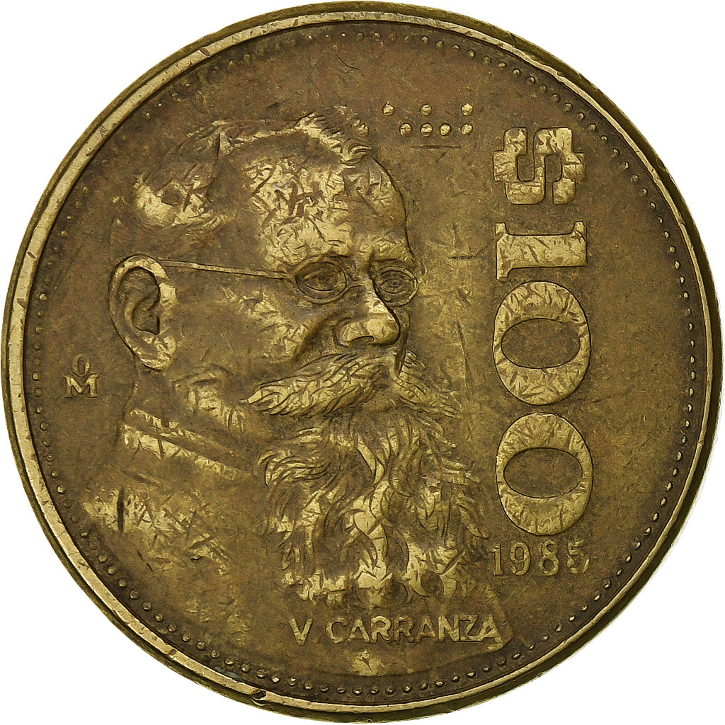 Mexiko, 100 Pesos, 1985, Mexico City, Aluminum-Bronze, S+, KM:493