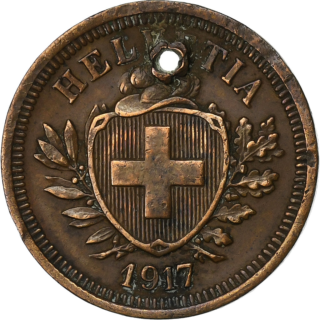 Schweiz, Rappen, 1917, Bern, Bronze, S, KM:3.2