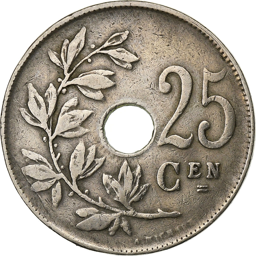 België, 25 Centimes, 1922, Cupro-nikkel, ZF+, KM:69