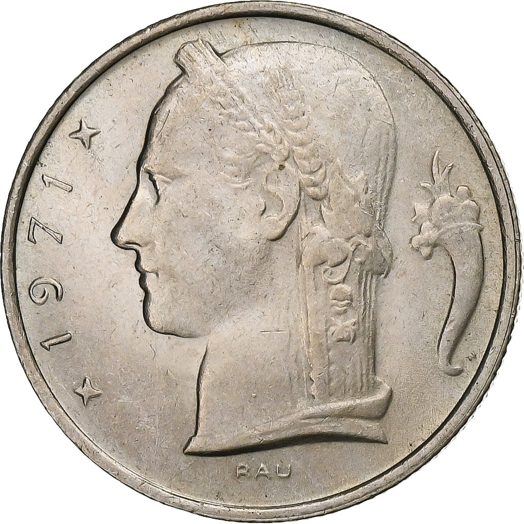 Bélgica, 5 Francs, 5 Frank, 1971, Cobre - níquel, EBC, KM:134.1