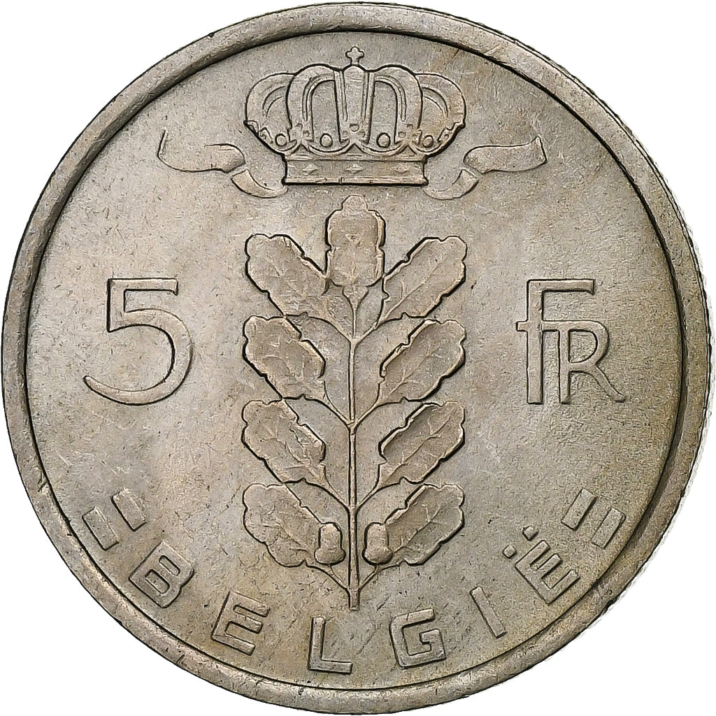 Bélgica, 5 Francs, 5 Frank, 1971, Cobre - níquel, EBC, KM:134.1