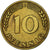 République fédérale allemande, 10 Pfennig, 1950, Hambourg, Brass Clad Steel