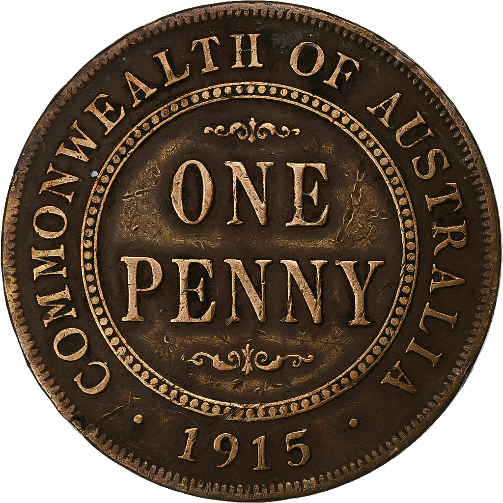 Monnaie, Australie, George V, Penny, 1915, Londres, TTB, Bronze, KM:23